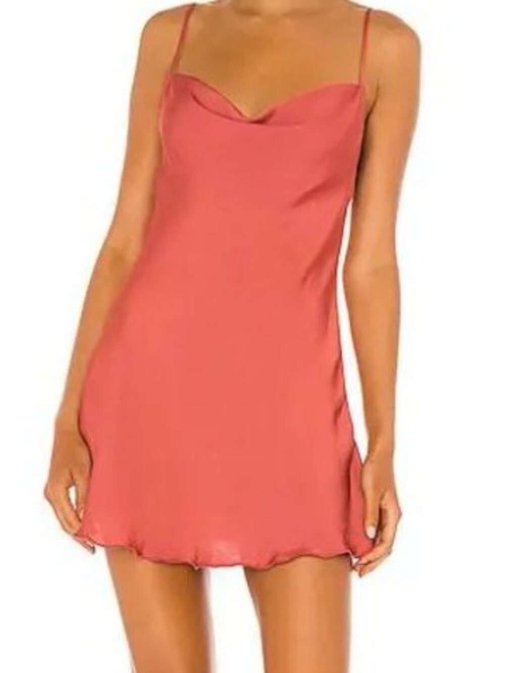 Womens Mini Slip Dress Free People Cowl Neck Sz Medium NWT - Picture 2 of 16